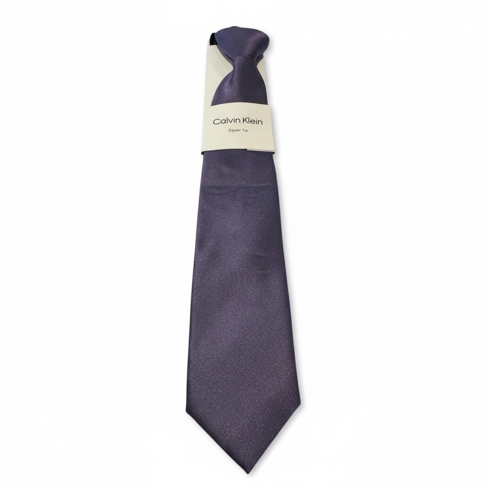 NWT Calvin‎ Klein Boys Solid Zipper Tie Easter Spring Summer Wedding